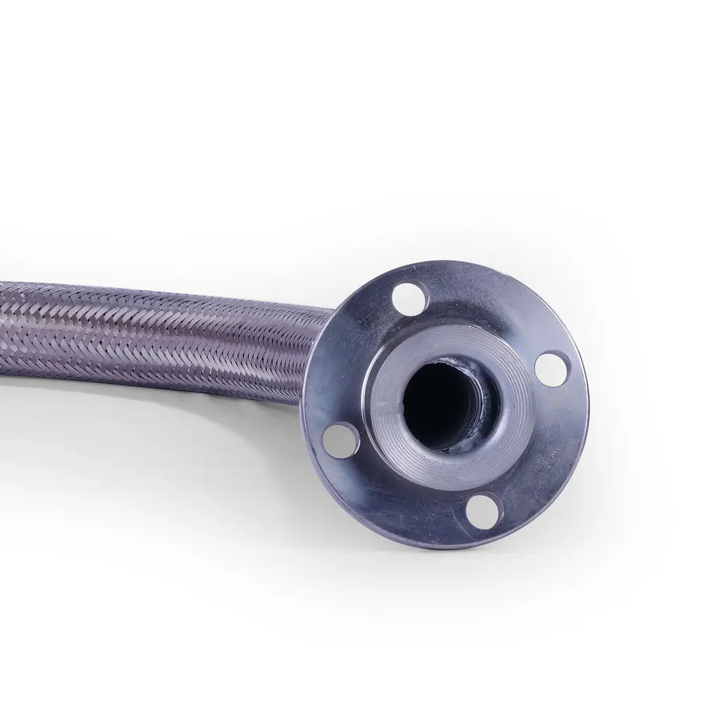 SS BRAIDED HOSE PIPE 1.5" RF FLANGED ON BOTH ENDS (LENGTH 1M)