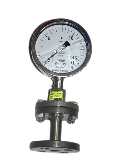 BOURDON SENSING PRESSURE GAUGE (-1 to 9 KG/CM2 RANGE) - 4"(100MM)