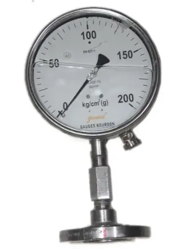 BOURDON SENSING PRESSURE GAUGE (-1 to 9 KG/CM2 RANGE) - 6"(150MM)
